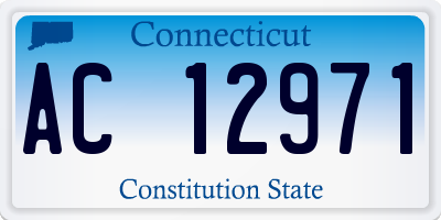 CT license plate AC12971