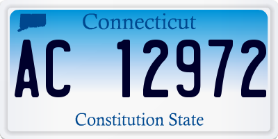 CT license plate AC12972