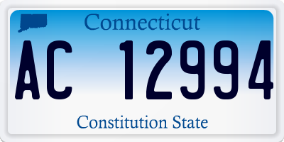 CT license plate AC12994