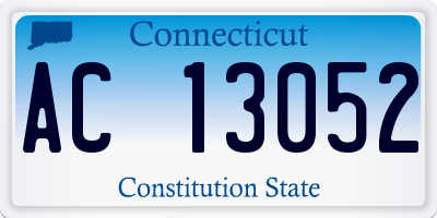 CT license plate AC13052