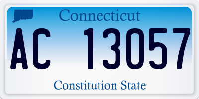 CT license plate AC13057