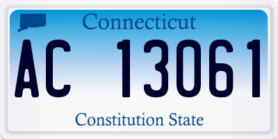 CT license plate AC13061