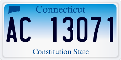 CT license plate AC13071