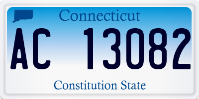 CT license plate AC13082