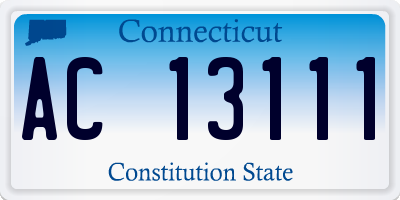 CT license plate AC13111
