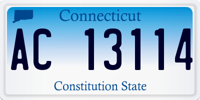 CT license plate AC13114