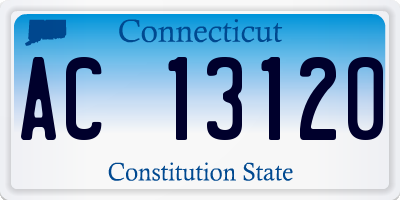 CT license plate AC13120