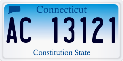 CT license plate AC13121