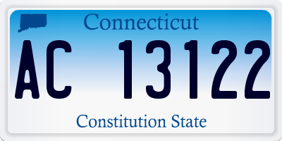 CT license plate AC13122
