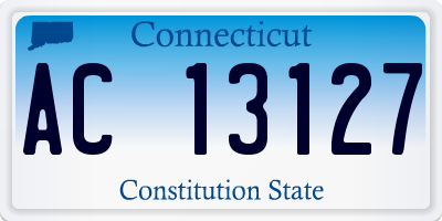 CT license plate AC13127