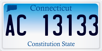 CT license plate AC13133