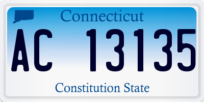 CT license plate AC13135