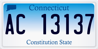 CT license plate AC13137