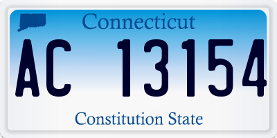 CT license plate AC13154