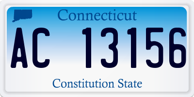 CT license plate AC13156