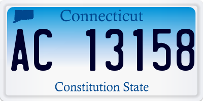 CT license plate AC13158
