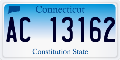 CT license plate AC13162