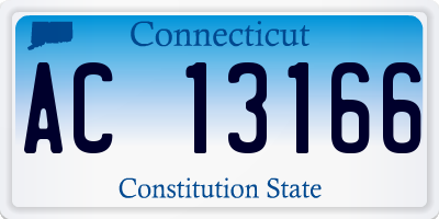 CT license plate AC13166