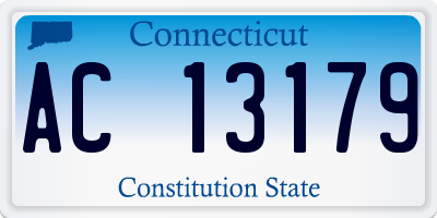 CT license plate AC13179