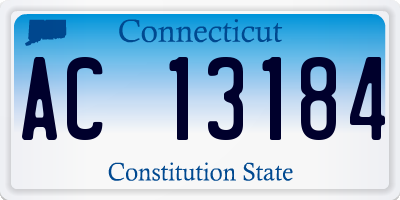 CT license plate AC13184