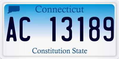 CT license plate AC13189