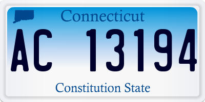 CT license plate AC13194