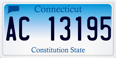 CT license plate AC13195