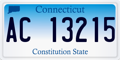 CT license plate AC13215