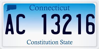 CT license plate AC13216