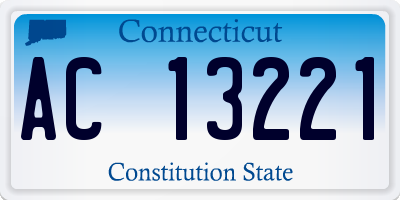 CT license plate AC13221