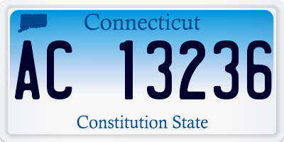 CT license plate AC13236