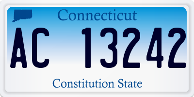 CT license plate AC13242