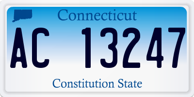 CT license plate AC13247