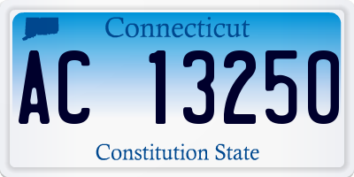 CT license plate AC13250