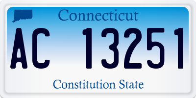 CT license plate AC13251