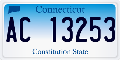 CT license plate AC13253
