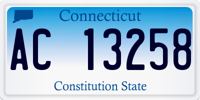 CT license plate AC13258