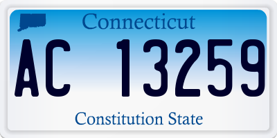 CT license plate AC13259