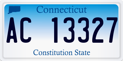 CT license plate AC13327