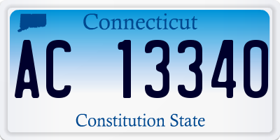 CT license plate AC13340