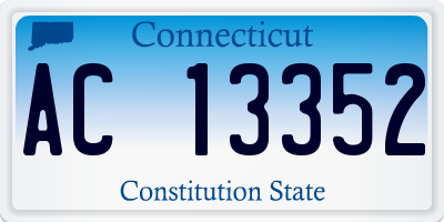 CT license plate AC13352