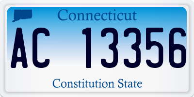 CT license plate AC13356