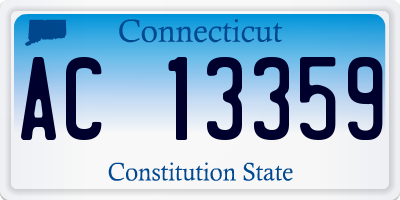 CT license plate AC13359