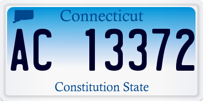 CT license plate AC13372