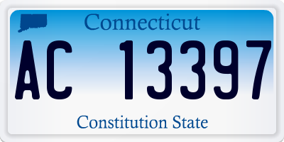 CT license plate AC13397