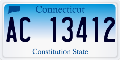 CT license plate AC13412