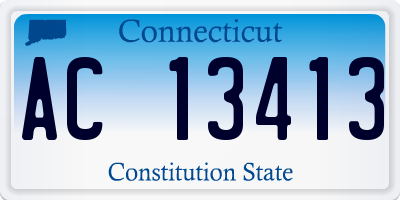 CT license plate AC13413