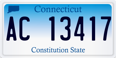 CT license plate AC13417