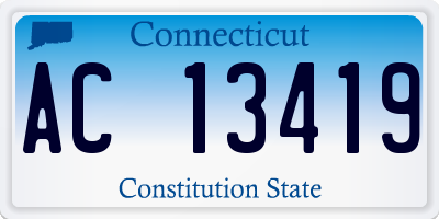 CT license plate AC13419