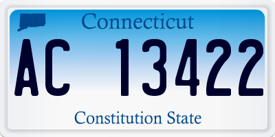 CT license plate AC13422